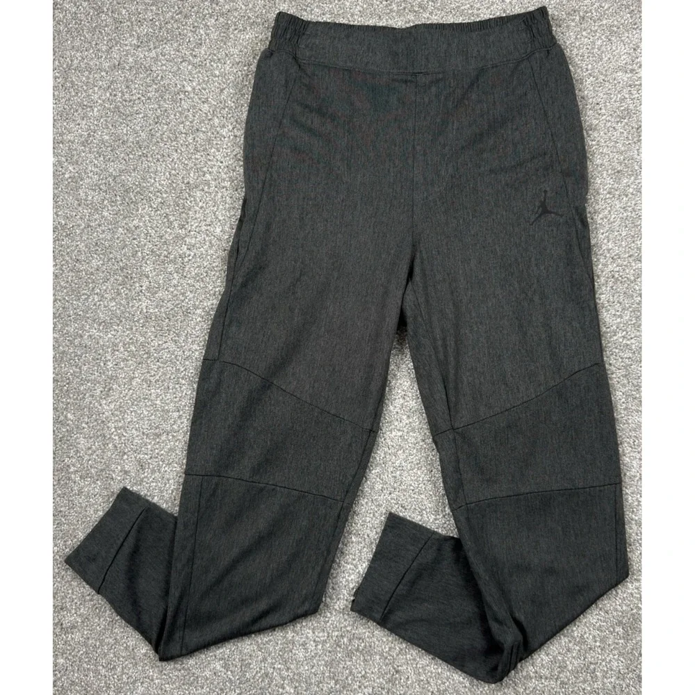 Nike Air Jordan Flight Dri-FIT Pants Men's M Gray Basketball Ankle Zip